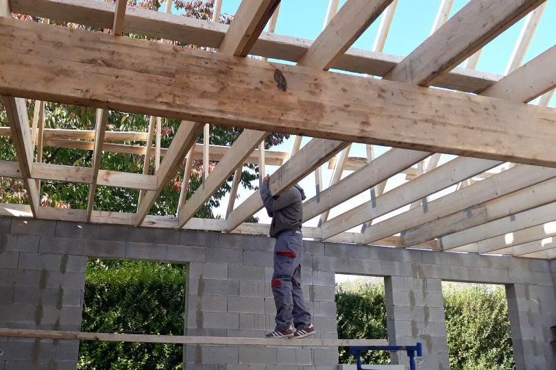 Estructura de madera industrial tradicional