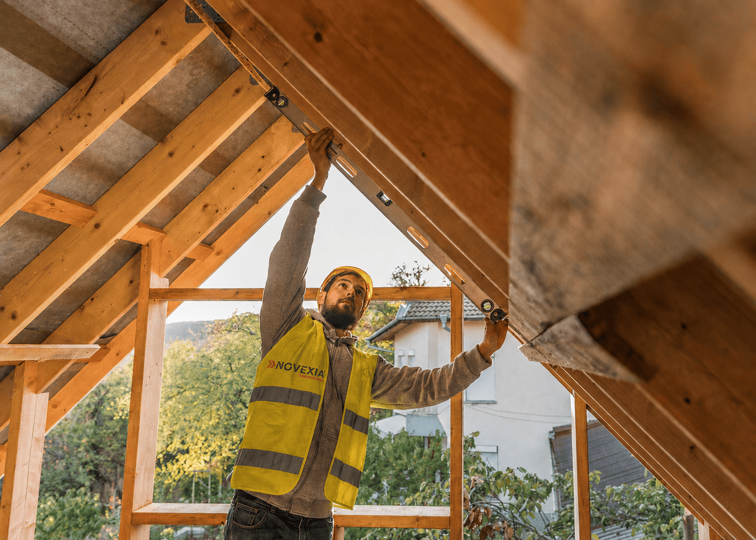 Estructura de cubierta en madera Novexia Construction en toda España